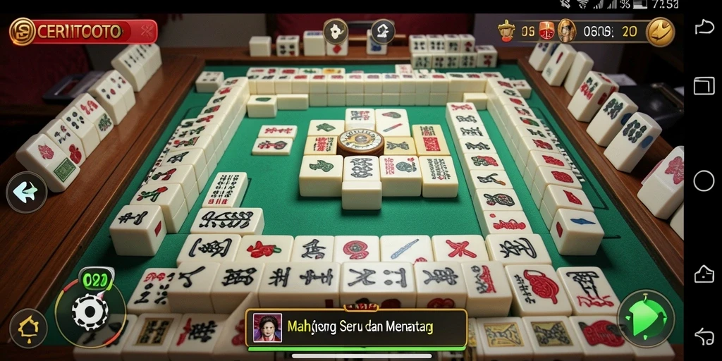 Tampilan gameplay CERITOTO yang menarik dan penuh tantangan Mahjong.