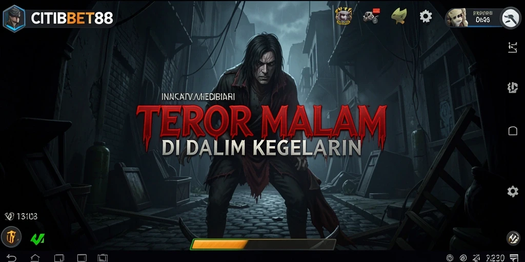 Screenshot menampilkan suasana menakutkan dalam gameplay CITIBET88.