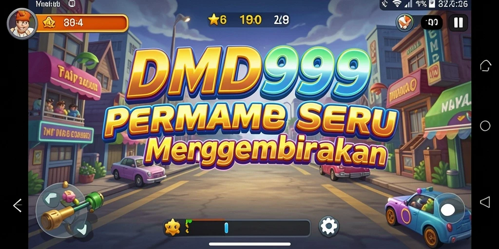Tampilan dinamis dari gameplay seru DMD999 pada layar.