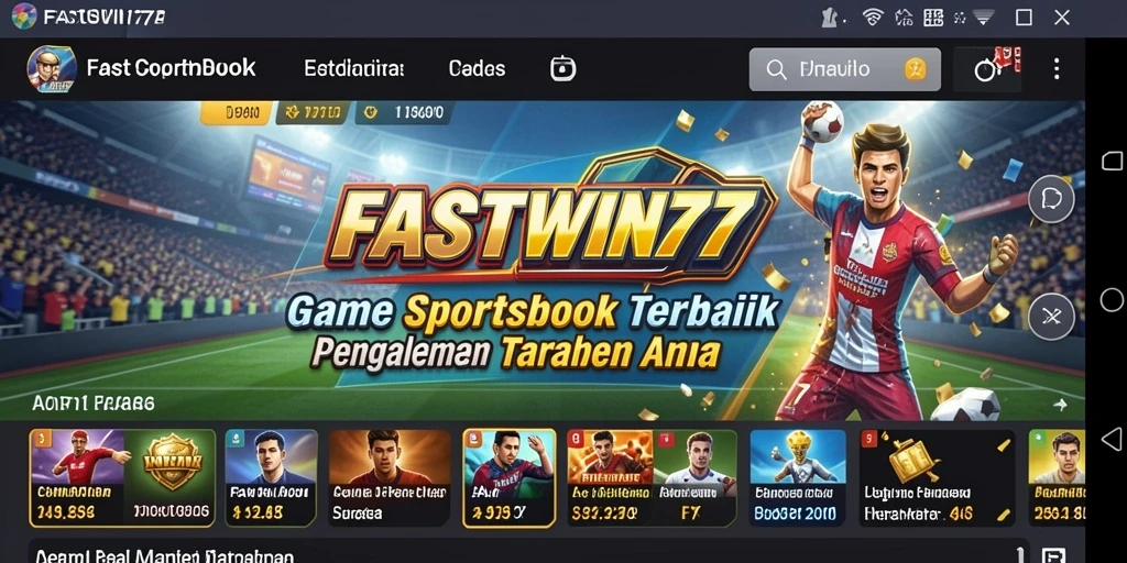 Tampilan utama gameplay Sportsbook FASTWIN77 dengan berbagai opsi taruhan.