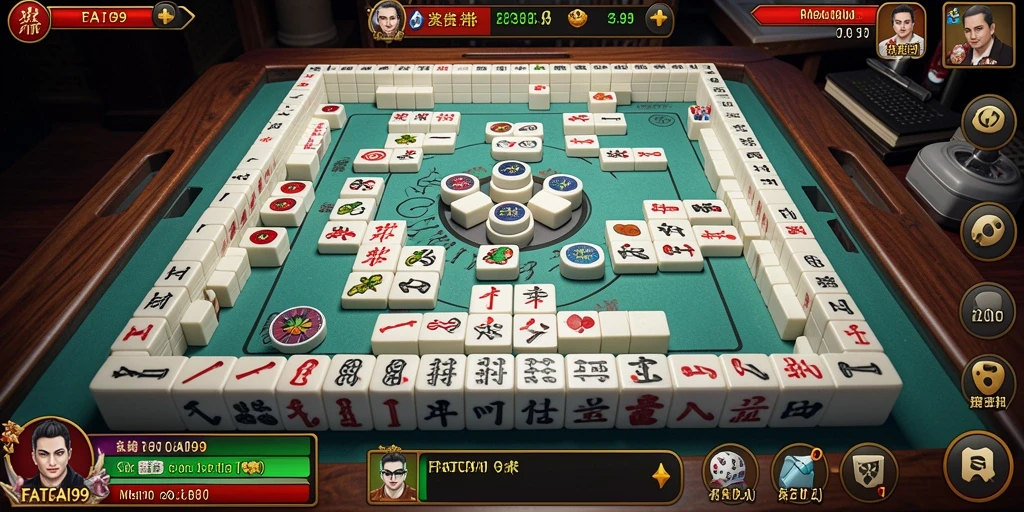 Screenshot gameplay FATCAI99 menampilkan keseruan mencocokkan ubin Mahjong.