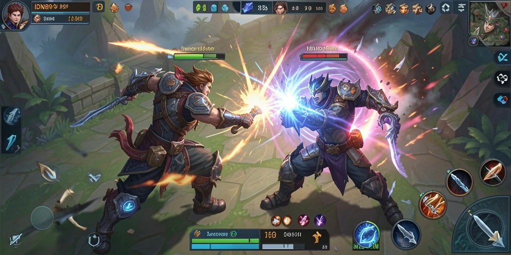 Tangkapan layar epic dari gameplay MOBA IDN89.