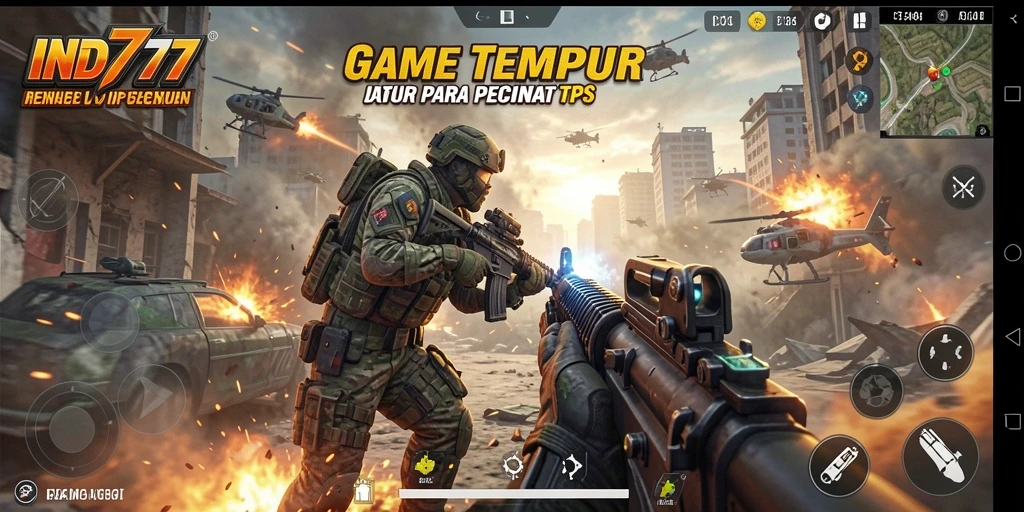 Screenshot menunjukkan aksi pertempuran seru di IND777.