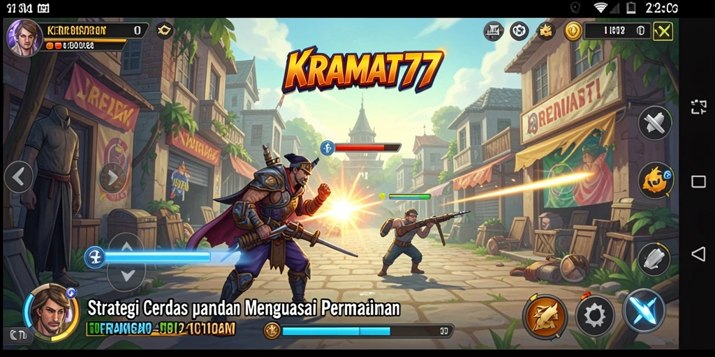 Tampilan gameplay strategi intens di KRAMAT77.