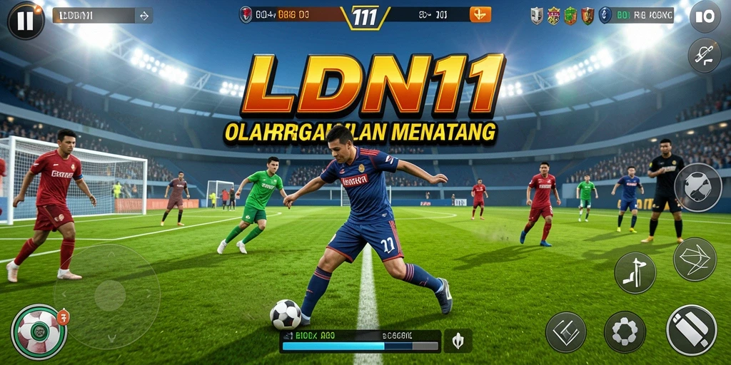 Tampilan menarik dari gameplay olahraga LDN11 yang kompetitif.