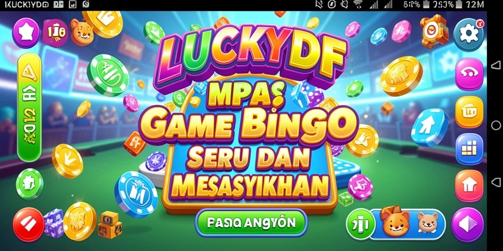 Screenshot gameplay LUCKYDF menampilkan suasana seru permainan Bingo.