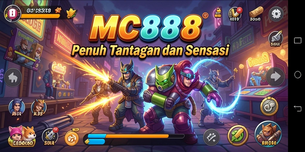 Screenshot gameplay MC888 yang mendebarkan dan penuh aksi.