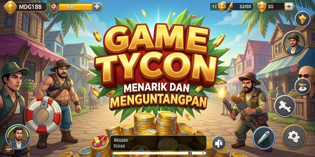 Screenshot gameplay menunjukkan keseruan simulasi bisnis.