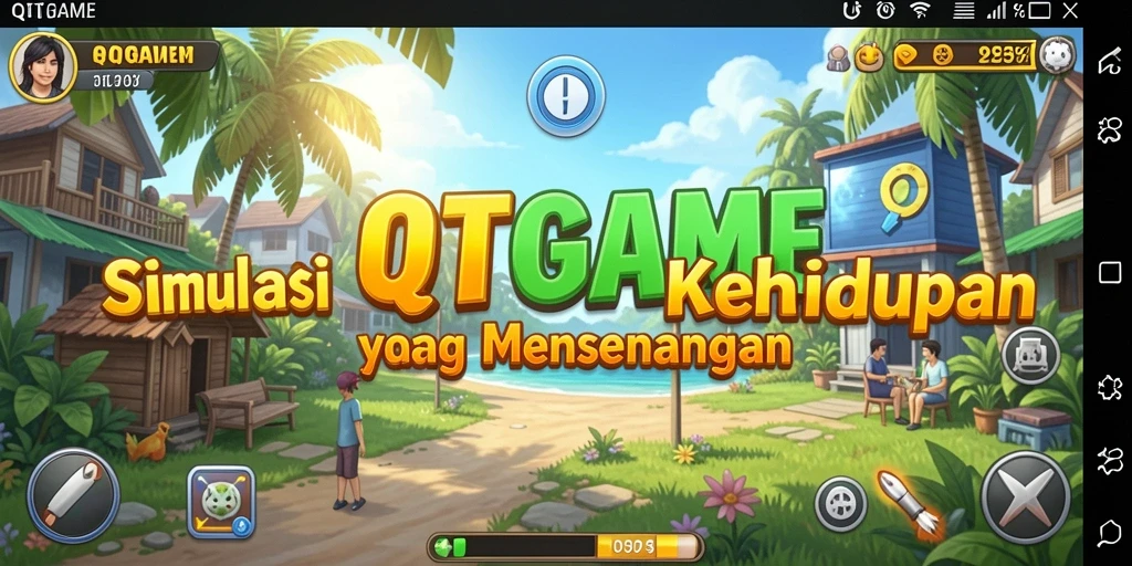 Tampilan gameplay menarik dari QTGAME yang penuh interaksi.