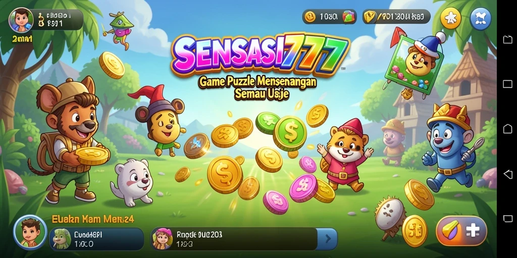 Tampilan gameplay menantang dari SENSASI777 dengan puzzle yang beragam.