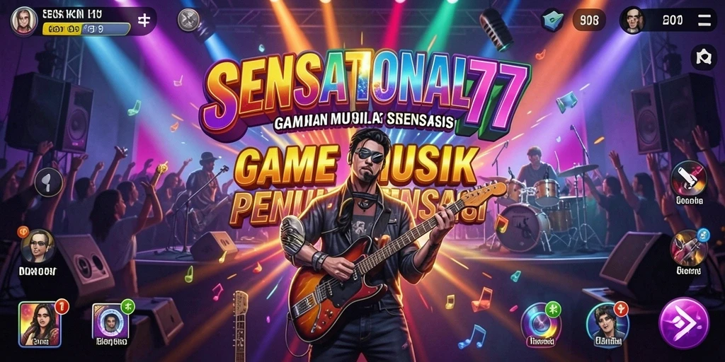 Tampilan gameplay SENSATIONAL77 yang penuh warna dan interaktif.