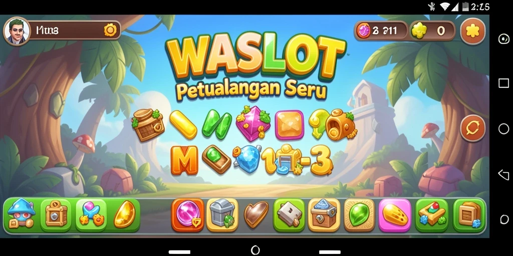 Gameplay WASLOT yang seru dalam format Match-3.